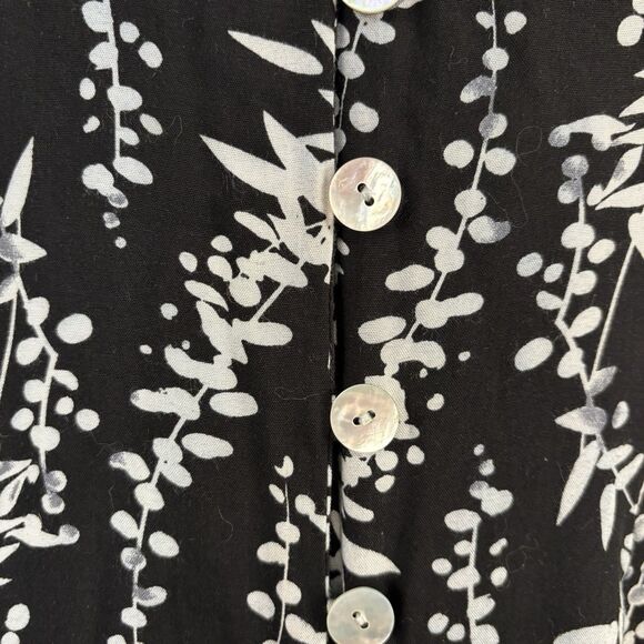 VTG 90's Button Front Floral Rayon Sleeveless Cut Out Back Dress Size 12 MSK - Picture 5 of 9